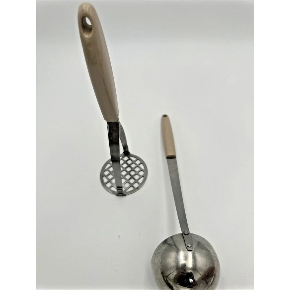 Vintage Flint Arrowhead Wheat Harvest Handle Ladle and Masher